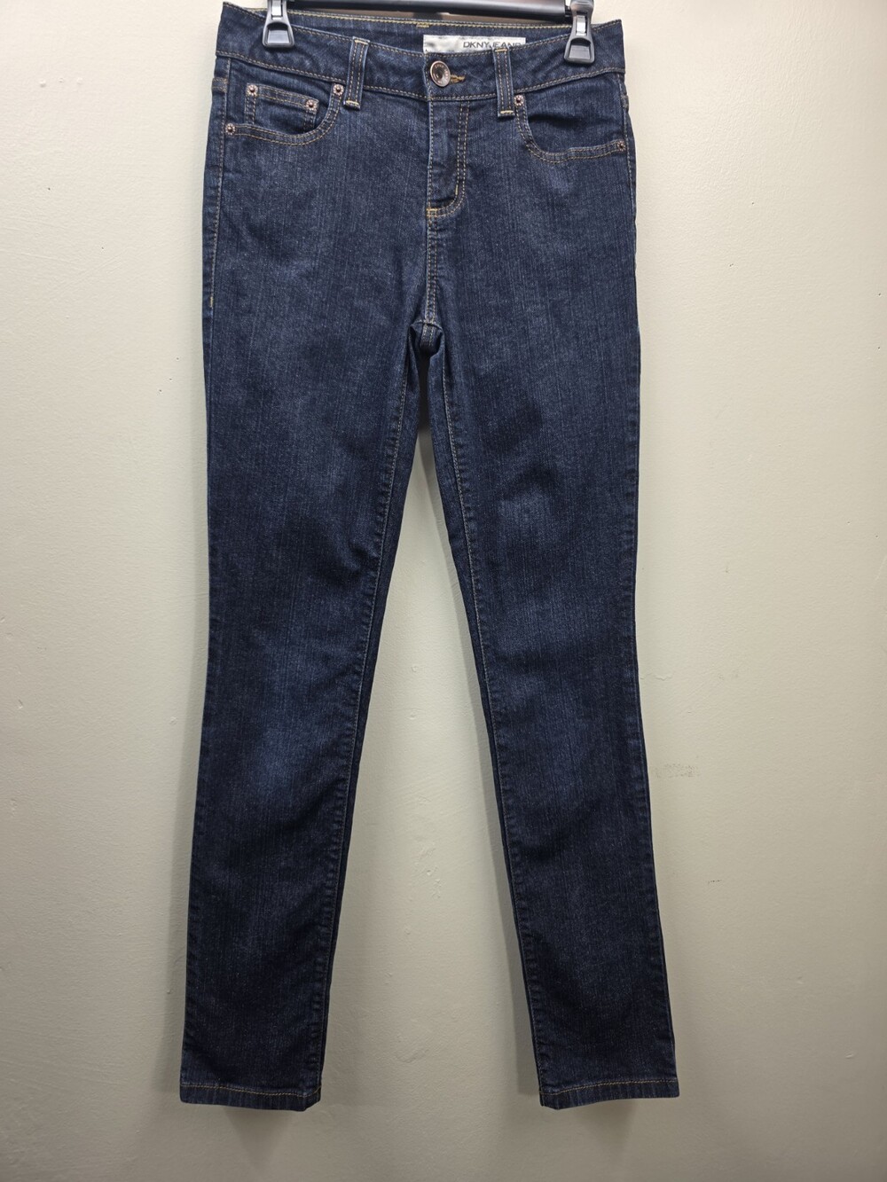 DKNY Jeans Women’s Skinny Jeans Dark Wash Blue Denim Solid 5-Pocket